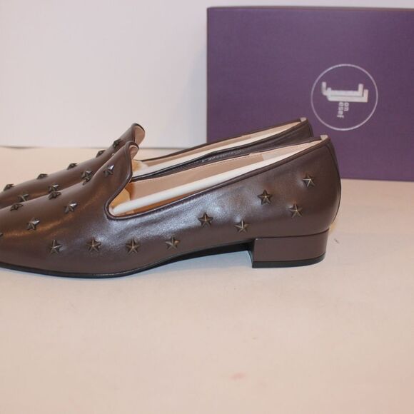 NWT Anthropologie Jon Josef Pandora Brown Leather Bronze Loafers 6 - Picture 5 of 11
